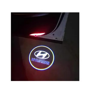 جهاز عرض بروجكتور بشعار الترحيب لباب السيارة استيراد أصلي عالي الأداء الأكثر مبيعًا مصباح ليد Ghost Shadow عالي الوضوح لسيارة Hyundai Santa Fe