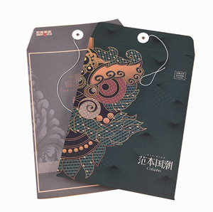 Manufacture Custom Luxury Kraft <strong>Paper</strong> A4 Document <strong>File</strong> <strong>Folder</strong> <strong>With</strong> <strong>String</strong> - Product Image 1