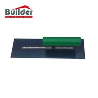 Truelle de construction en acier au carbone à manche en bois avec truelle pointue à conception crantée carrée