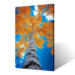 Peinture d'impression d'arbre de <span class=keywords><strong>bouleau</strong></span> d'art de toile de paysage moderne avec l'impression numérique Serene Lake - Product Image 4