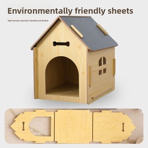 Fertige abnehmbare hölzerne Hundehütte Katzen haus mit Fenster Kleine Innen-Außen kabine Solid Pattern Großhandel Neues Design - Product Image 5