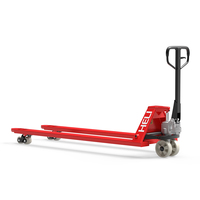 Chariot à palettes manuel personnalisé avec roues en PU, capacité de 2 tonnes, 3 tonnes, avec longueur de fourche de 1500 mm, 1800 mm, 2000 mm, 2500 mm