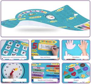 Cadeau d'anniversaire préscolaire, jouet d'apprentissage précoce Montessori pour enfants, tableau en feutre flanelle pour tout-petits, alphabet <span class=keywords><strong>ABC</strong></span> - Product Image 4