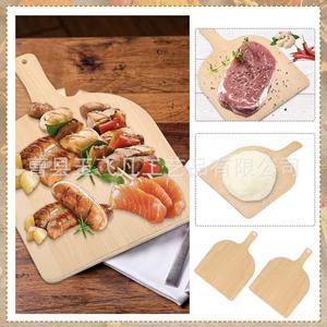 Bandeja para Pizza de Madera Maciza de 42 cm con Asa, Tabla de Cortar para Cocina, Bandeja para Servir - Product Image 2