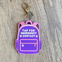 Llavero NFC de Contacto de Emergencia al por Mayor, Etiqueta de Seguridad para Niños, Etiqueta para Mochila, Toque para Llamar al Contacto del Padre para la Escuela, Viajes, Necesidades Especiales