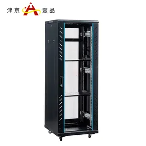 Armário de rack de rede de vidro temperado para porta de caixa de rede de alto desempenho 32U 1600*600*600mm