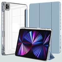 Étui pour tablette en PU et PC transparent à trois volets pour iPad Air 13 M4 2026 pour un usage quotidien