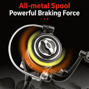 <span class=keywords><strong>Moulinet</strong></span> Spinning à Pré-charge en Nylon et Alliage d'Aluminium, Droitier, Frein Max 6kg, Ratio de Transmission 5.2:1, Ultraléger 207/221g, Interchangeable - Product Image 2