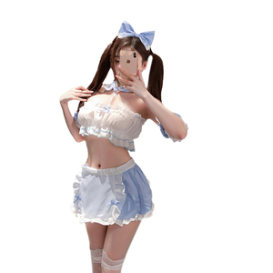 Conjunto de Lencería Sexy de <span class=keywords><strong>Dos</strong></span> Piezas con Tirantes Finos y Abertura, Ideal <span class=keywords><strong>para</strong></span> Noches Íntimas Románticas y Juegos Divertidos - Product Image 3