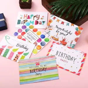 Groothandel Hoge Kwaliteit Eco Vriendelijk Assortiment Grappige Alle Gelegenheid Gelukkige Verjaardag Glitter Custom Papier Wenskaarten