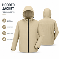 Veste de randonnée pour homme, séchage rapide, polyester, double couche, maille, capuche amovible, pour le bureau, design personnalisé