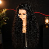Pelucas de Cabello Humano Remy Virgen HD 13x6 para Lace Frontal, 40 Pulgadas, Sin Pegamento, Pre-Desplumadas, Ondas Profundas, Rizadas, para Mujer