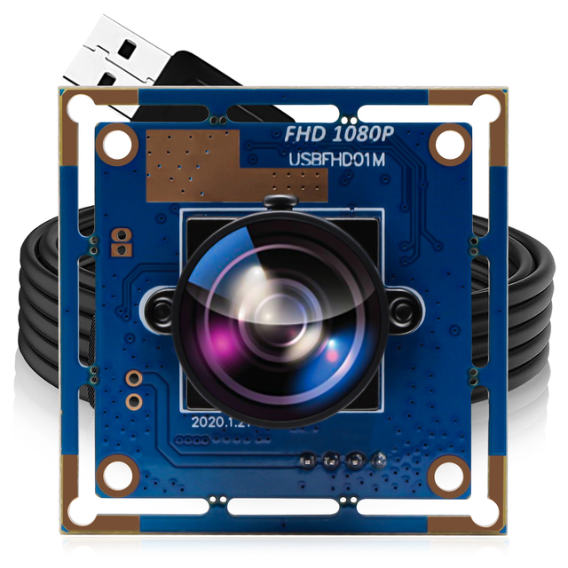 ELP 1080P 30/60/120fps USB Camera Module with Wide Angle No Distortion Lens Mini UVC OV2710 High Speed USB Webcam Board