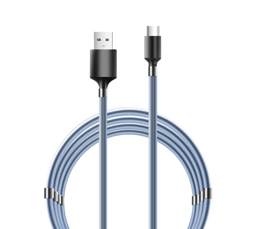 Retractable USB Cable for Micro IOS Type C Cell Phone Fast Charging Magnetic Usb Cable 1M Wholesale Magnetic Usb Cable