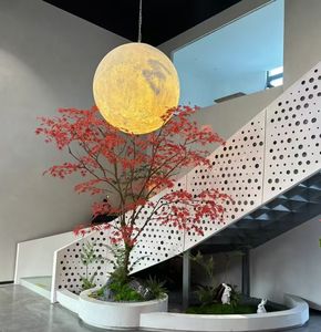 인공 붉은 단풍 나무 1.3m-1.8m 플라스틱 분재 인공 일본 붉은 잎 식물 - Product Image 6