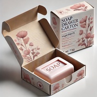 Boîte à savon carrée en papier rigide biodégradable personnalisée, finition mate, emballage écologique de luxe pour beurre corporel, avec gaufrage coulissant