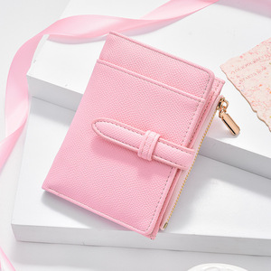 Cartera Minimalista de Piel Sintética para Mujer, Billetera Delgada y Corta con Monedero, Estilo Moderno y Fresco, Bolso Pequeño para Dinero para Chicas - Product Image 1