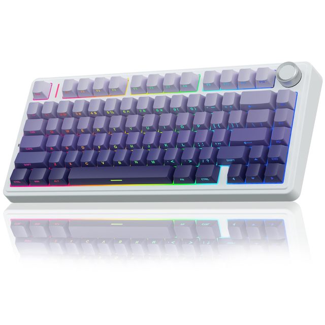 OEM ODM F75 Pro Wireless Mechanical Keyboard 75 Hot Swappable Custom Keyboard RGB Backlit Prelubed Linear Switches Side Printed