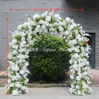 DKB - Arco de Flores Artificiales Popular para Decoración de Bodas, Estilo Romántico y Lujoso, Arco de Flores para Interiores y Exteriores