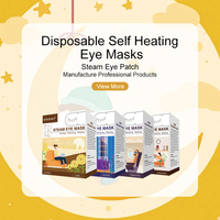 Masque oculaire chauffant à vapeur à marque privée, compresse chaude auto-chauffante 40 ° Température constante pour la relaxation des yeux, le sommeil en voyage