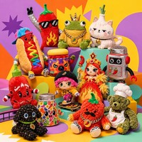 Figurine en peluche OEM Street Trend Chili IP Set, personnage hip-hop Hot Dog Chili Robot