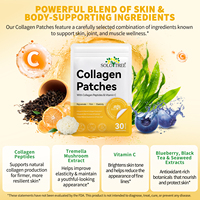 SOLOTREE Patchs Transdermiques au Collagène Favorisant la Production de Collagène, Sans Parabènes, pour la Fermeté et l'Élasticité de la Peau