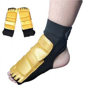 Protège-cheville en cuir écologique, antidérapant, réglable et léger pour l'entraînement en arts martiaux (Taekwondo) - Product Image 1