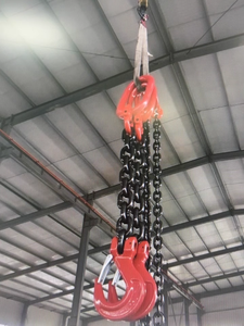 Sangle de levage à chaîne à <span class=keywords><strong>double</strong></span> crochet, sangle à quatre crochets, anneau de levage, crochet de grue, crochet G80, chaîne en acier robuste - Product Image 2