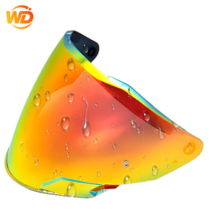 Nouvelle visière de remplacement <span class=keywords><strong>Iridium</strong></span> Rainbow PC pour casque de moto OF618 - Protection solaire UV, résistante aux rayures, imperméable, pièce de rechange - Product Image 1
