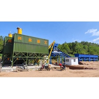 Nouvelle Centrale à Béton Efficace Sans Fondation à Faible Déchargement avec Trémie de Malaxage 90m³/h et Pompe à Béton