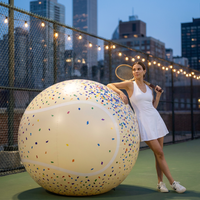 Réplique de balle de tennis réaliste, grand format, multi-tailles, avec logo imprimé, durable, imperméable, en PVC gonflable pour exposition, OEM ODM