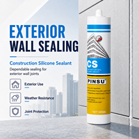 Scellant silicone résistant aux intempéries de qualité professionnelle 300 ml, forte adhérence pour les joints d'installation des murs extérieurs, des fenêtres et des portes des bâtiments