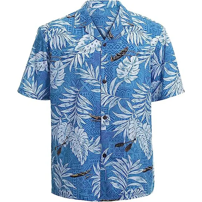 Camicia Aloha a maniche corte per le vacanze Casual di nuovo stile stampata personalizzata hawaiana brillante da uomo