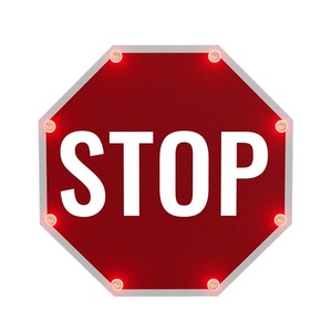 ओएम कस्टम पत्र और एज लाइट साइन सौर पैनल पावरचालित सड़क चमकती यातायात के संकेत एल्यूमीनियम चिंतनशील चेतावनी संकेत - Product Image 1