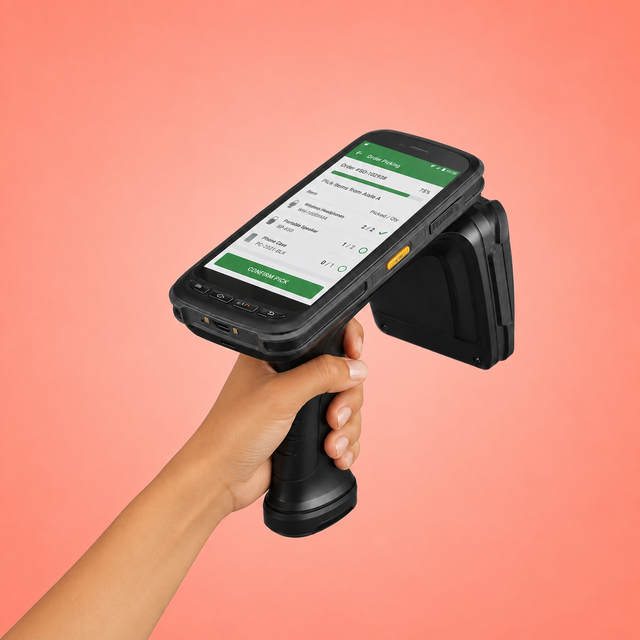 Wireless Handheld UHF RFID Reader 2D Asi Android 5.5" 4GB Rugged Handheld Pad 4G LTE WiFi for Data Capture Device