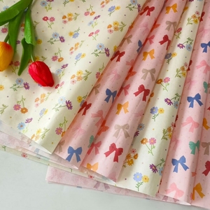Floral and Bow <b>Pattern</b> Tissue <b>Paper</b> Gift Wrapping Sheets Eco-Friendly Art <b>Paper</b> for Crafting and Packaging - Product Image 3