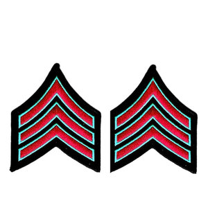 Best Supplier Heavy Duty Embroidered Uniform Chevron Stripes Custom Made Uniform Chevron Patches With Low MOQ - Product Image 1