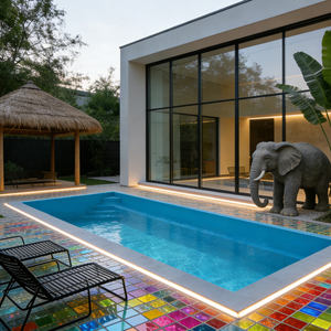 Piscina Rectangular de FRP para Niños y Adultos, de 10 mm de Grosor, con Protección UV, Ecológica, Resistente y Fácil de Montar - Product Image 5