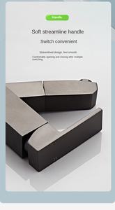 Grifo de Baño Extraíble de Aluminio 6063 Color Gris Metálico con Retorno por Gravedad, Manguera Silenciosa y Mezclador Cuadrado para Lavabo, Ideal para Hogares y Hoteles Modernos - Product Image 6