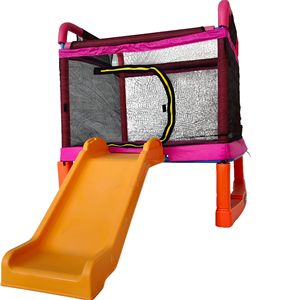 Jingyi 5.2ft vuông Trampoline với Slide cho trẻ em <span class=keywords><strong>PVC</strong></span> & khung thép thân thiện với môi lưới bảo vệ trong nhà/ngoài trời sử dụng - Product Image 2