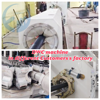 Ligne de production d'extrusion de tuyaux d'égout complets en HDPE recyclé DWC, à économie d'énergie, avec plan d'affaires