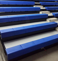 Tribunes télescopiques portables d'extérieur et d'intérieur, sièges de stade mobiles en acier, gradins fixes télescopiques pour gymnase