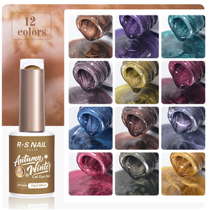 Esmalte de <span class=keywords><strong>Uñas</strong></span> en Gel Magnético R S Nail, Nuevo, 12 <span class=keywords><strong>Colores</strong></span> Otoño-Invierno, 3μm, Efecto Ojo de Gato, Color OEM, 15ml, Sin Hema, Resina, UV - Product Image 4