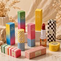 Boîte à rouge à lèvres de luxe entièrement personnalisée, gaufrée, recyclée, auto-érectible, avec fermeture magnétique, finition brillante ou mate, faible MOQ, pour tubes de gloss individuels