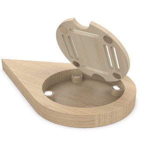 Soporte de exhibición de medallas de madera de pino de alta calidad, diseño de gotas de agua, para colección DIY, combinación personalizada, colgador de medallas MOODEN, venta al por mayor - Product Image 4