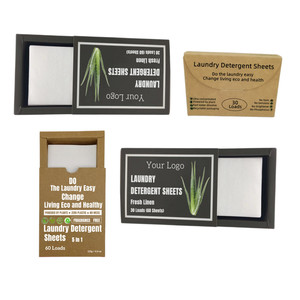 Feuilles de <span class=keywords><strong>lessive</strong></span> naturelle et adoucissant pour tissus | Sans parfum et hypoallergénique, Aloe Vera et huile d'<span class=keywords><strong>arbre</strong></span> à thé pure, sans danger pour les bébés - Product Image 3