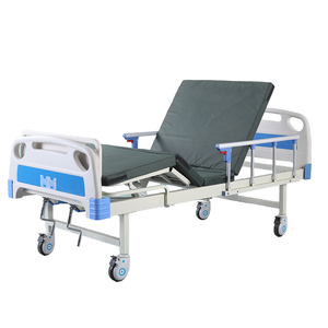 Lit médical manuel double fonction en acier laminé à froid, à double manivelle, pour usage domestique et hospitalier, vente en gros - Product Image 1