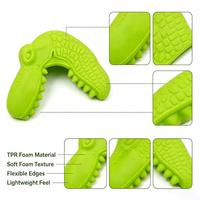 Jouet pour animaux de compagnie en mousse TPR en forme de crocodile, disque volant souple à mâcher avec texture de nettoyage des dents pour chiens et chats