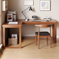 Escritorio Ergonómico en Forma de L para Oficina en Casa con Superficie de Madera Sólida y Resistente a los Arañazos, Solución Moderna para el Espacio de Trabajo