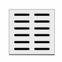 Grille de drainage carrée perforée en acier inoxydable 304 antidérapante Rusheng, invisible, durable, norme AISI, longueur personnalisable